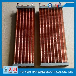 Copper tube and fin heat exchanger