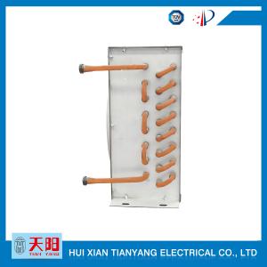 Double hood condenser vending machine, condenser evaporator for beverage and food cabinets
